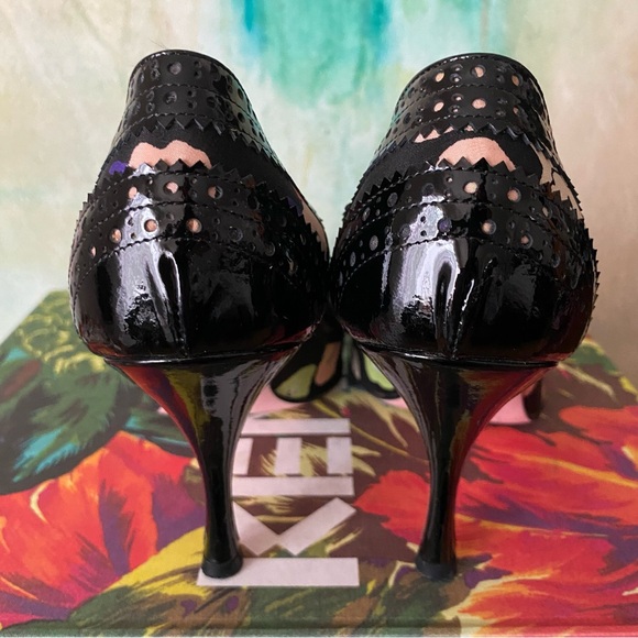Rare♦️Christian Lacroix Floral Heels Shoes Mary Jane Pumps VTG Strap - Picture 10 of 10